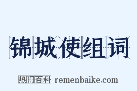 锦城使组词是什么意思的图片